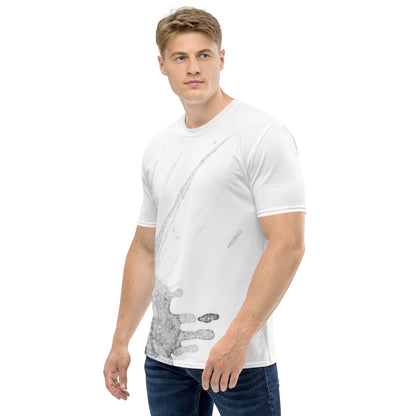 Watercolour Grey Splash - Mens T-Shirt