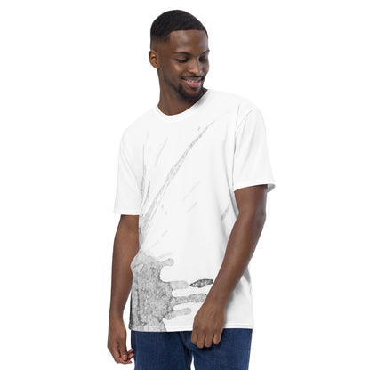 Watercolour Grey Splash - Mens T-Shirt