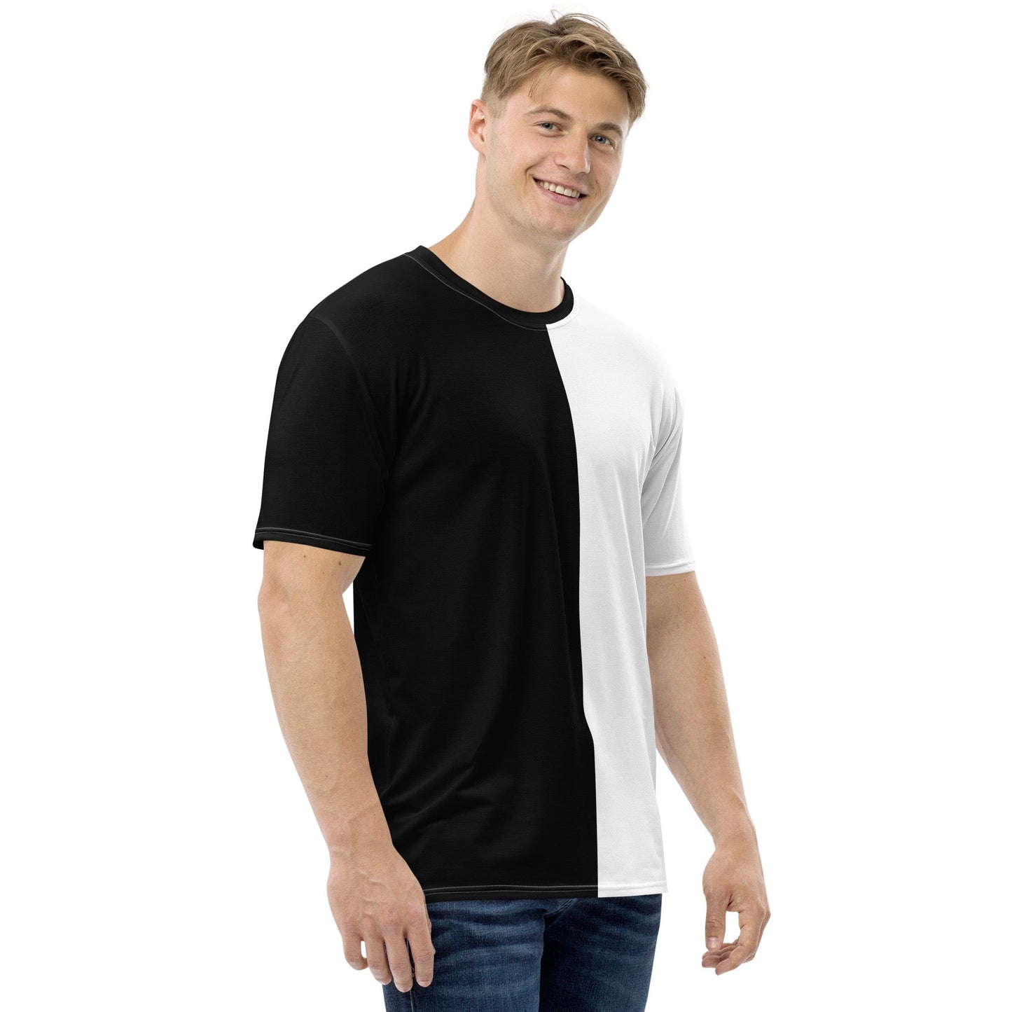 Half Black Half White - Mens T-Shirt