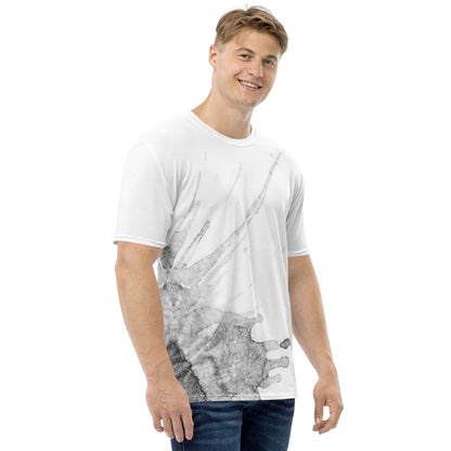 Watercolour Grey Splash - Mens T-Shirt