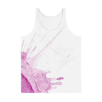 Watercolour Pink Splash - Mens Tank Top
