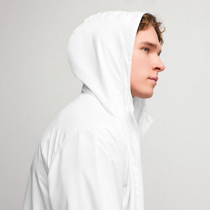 iSAW Mens White Windbreaker - iSAW Company