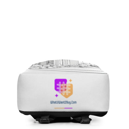 Architectural Backpack | AI-Designed All-Over Print