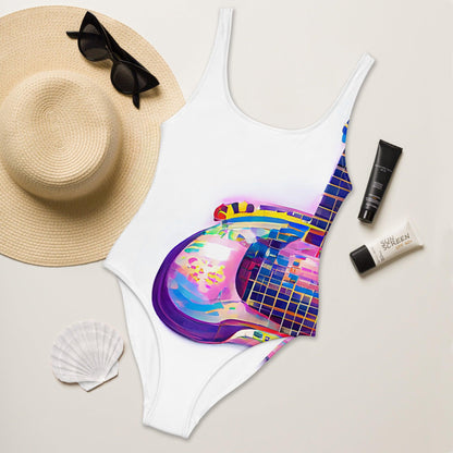 Hippie Guitar - Womens One-Piece Swimsuit