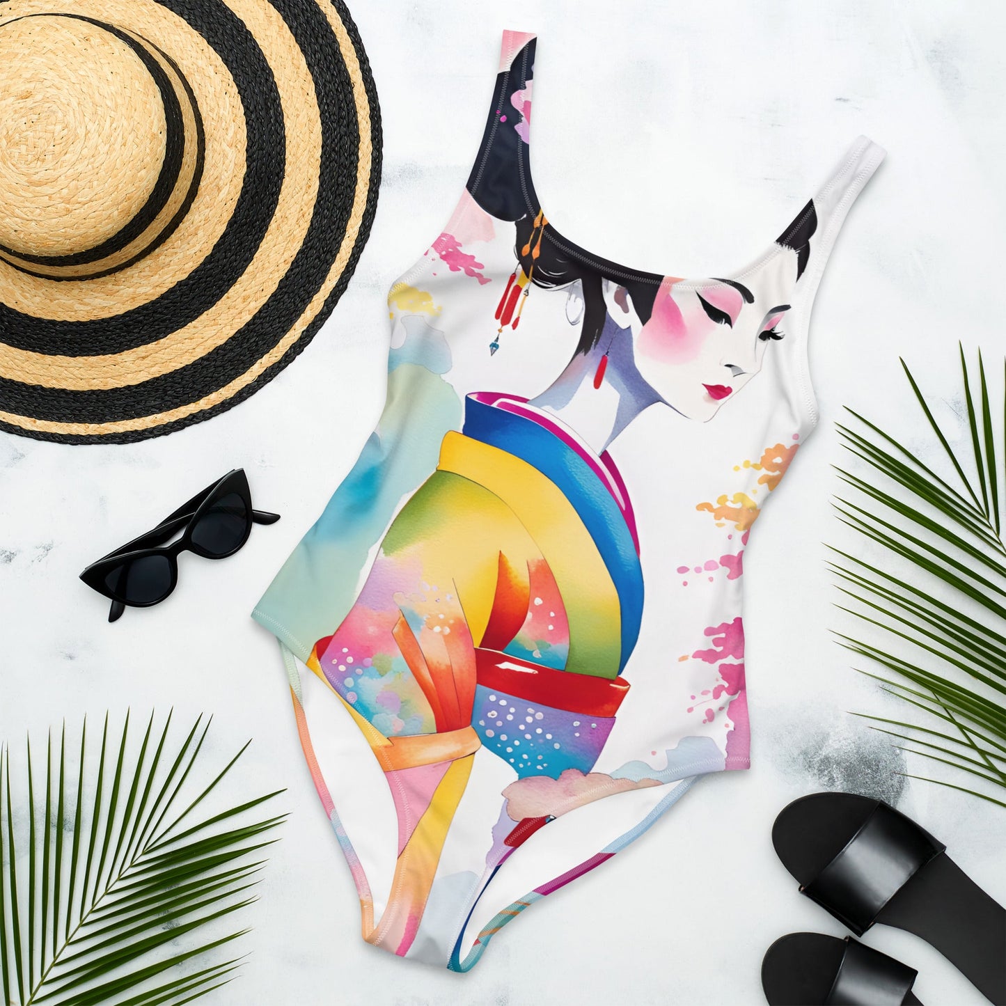 Geisha Girl - Womens One-Piece Swimsuit