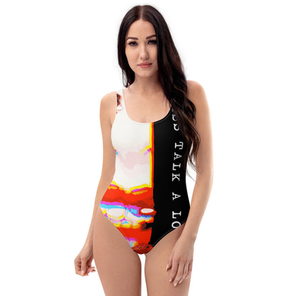 Miss Talk A Lot - Womens One-Piece Swimsuit