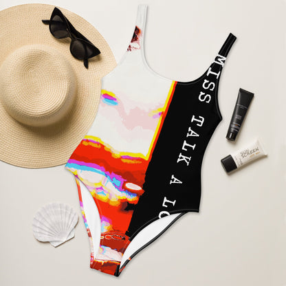 Miss Talk A Lot - Womens One-Piece Swimsuit