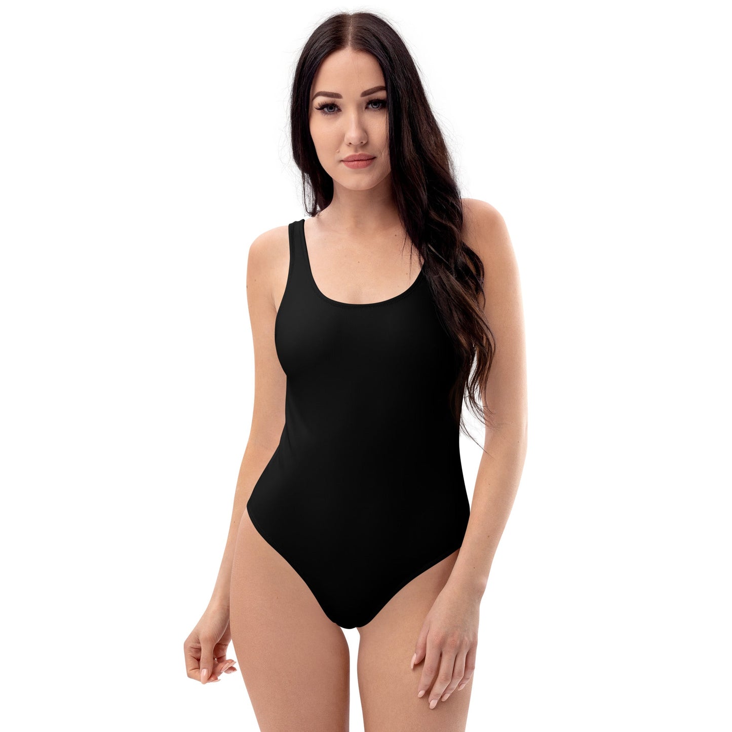 iSAW Womens Black One-Piece Swimsuit