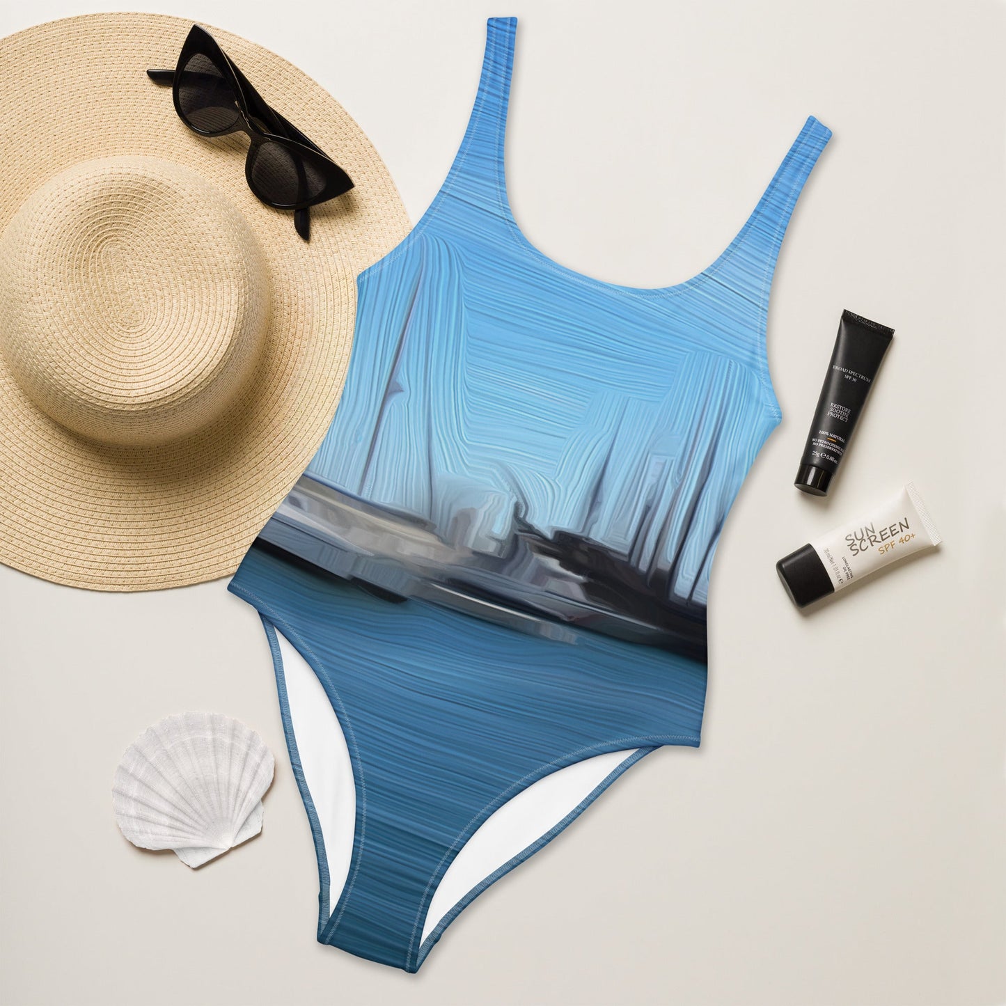 The Sleeping Yachts (at Morning) - Womens One-Piece Swimsuit