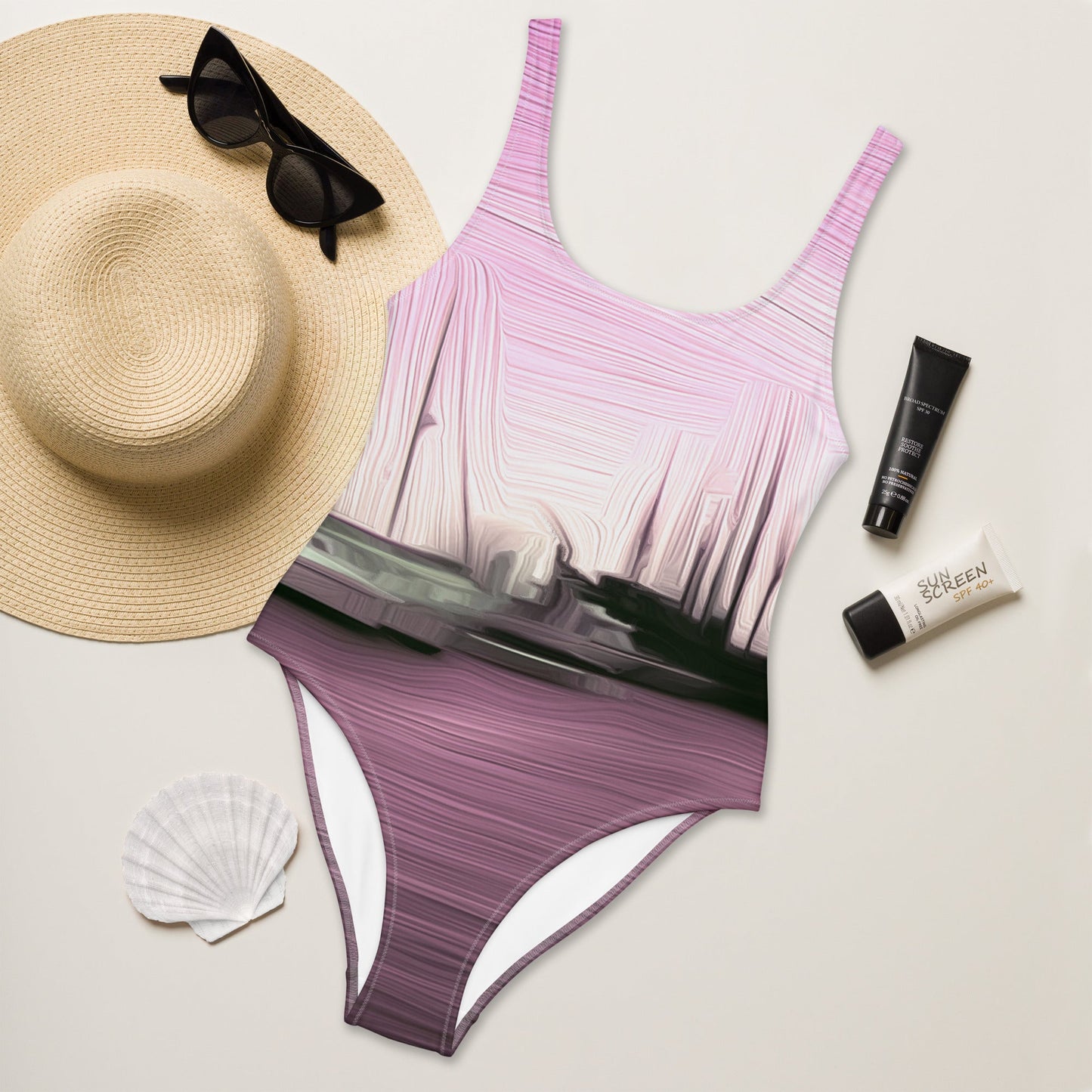 The Sleeping Yachts (at Evening) - Womens One-Piece Swimsuit