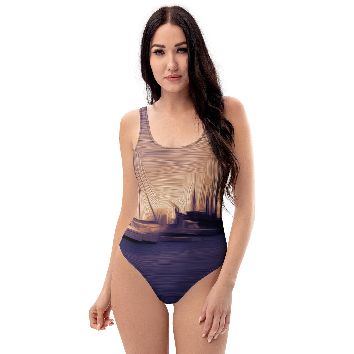 The Sleeping Yachts (at Sunset) - Womens One-Piece Swimsuit