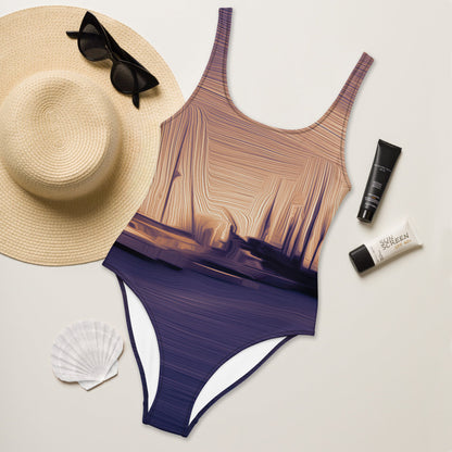 The Sleeping Yachts (at Sunset) - Womens One-Piece Swimsuit