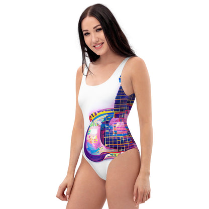 Hippie Guitar - Womens One-Piece Swimsuit