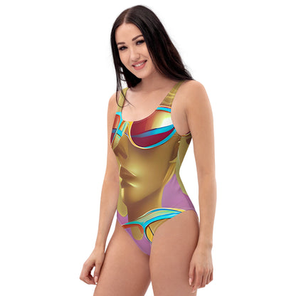 Retro Cool Pink - Womens One-Piece Swimsuit