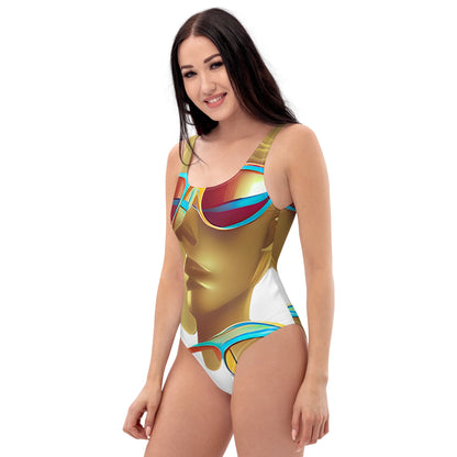 Retro Cool White - Womens One-Piece Swimsuit