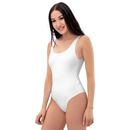iSAW Womens White One-Piece Swimsuit
