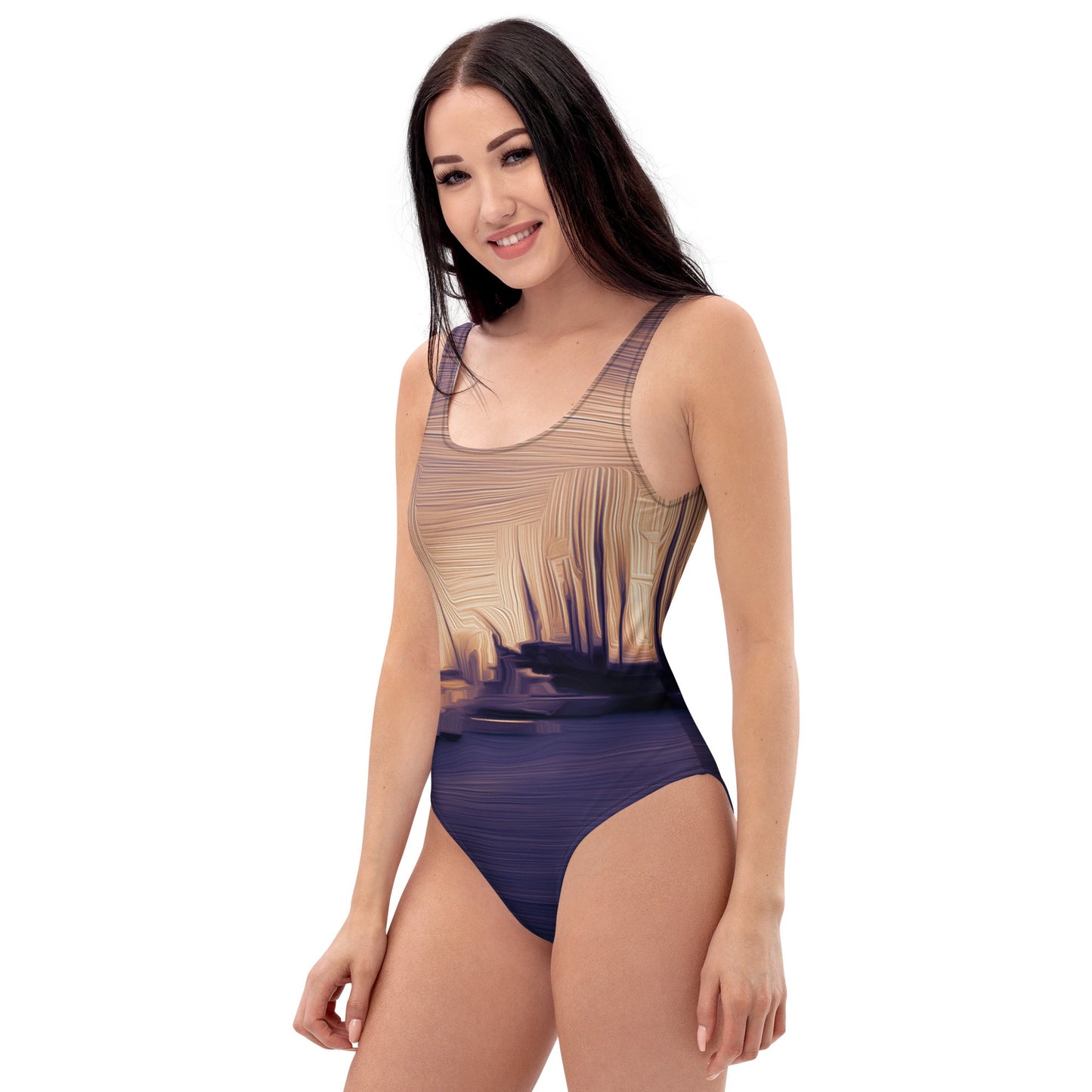 The Sleeping Yachts (at Sunset) - Womens One-Piece Swimsuit