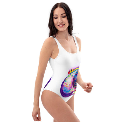 Hippie Guitar - Womens One-Piece Swimsuit
