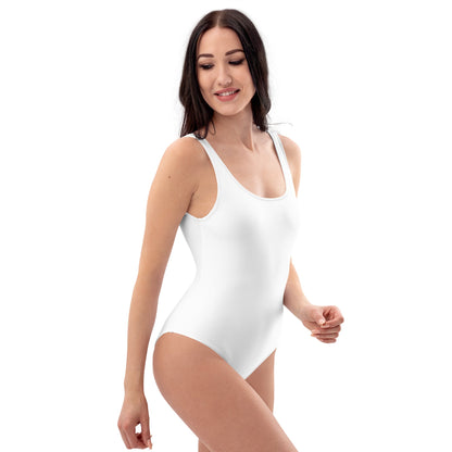 iSAW Womens White One-Piece Swimsuit