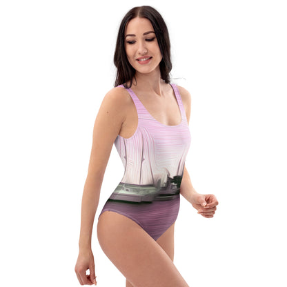 The Sleeping Yachts (at Evening) - Womens One-Piece Swimsuit