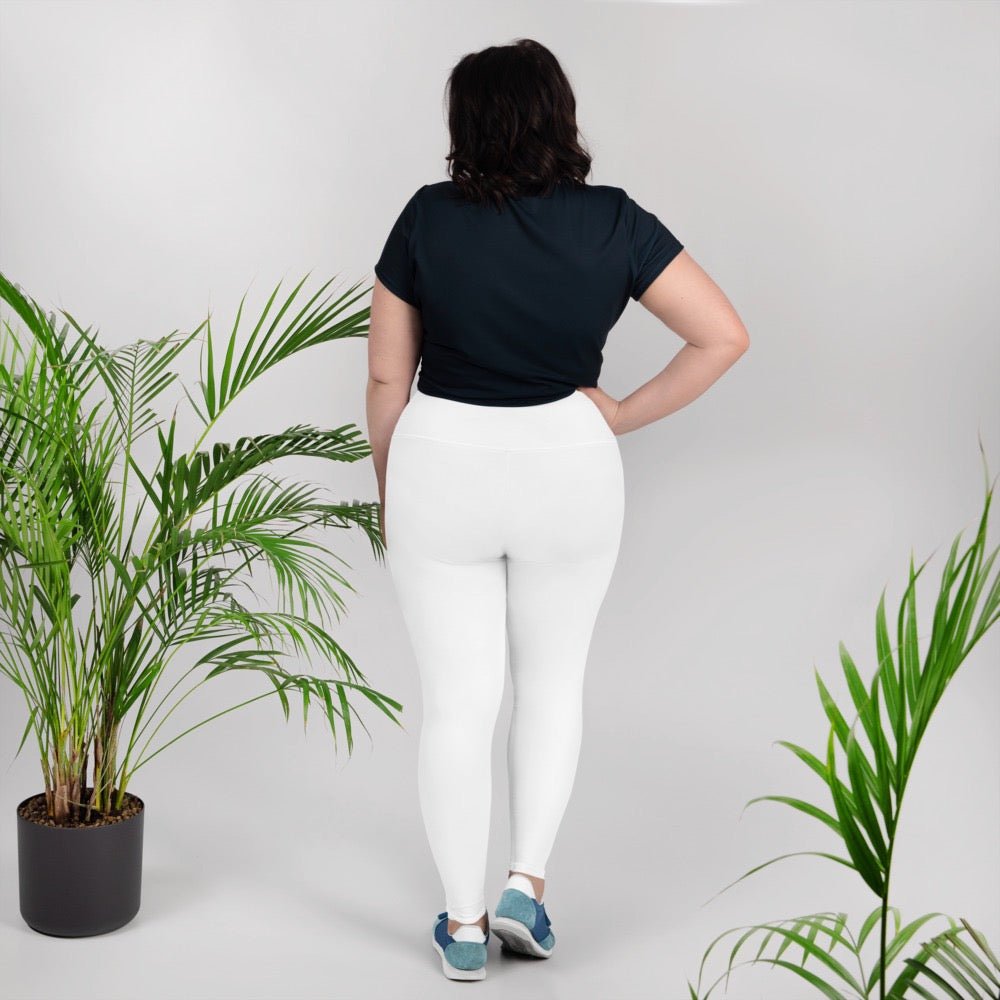 iSAW Womens White XL Leggings - Comfort Fit