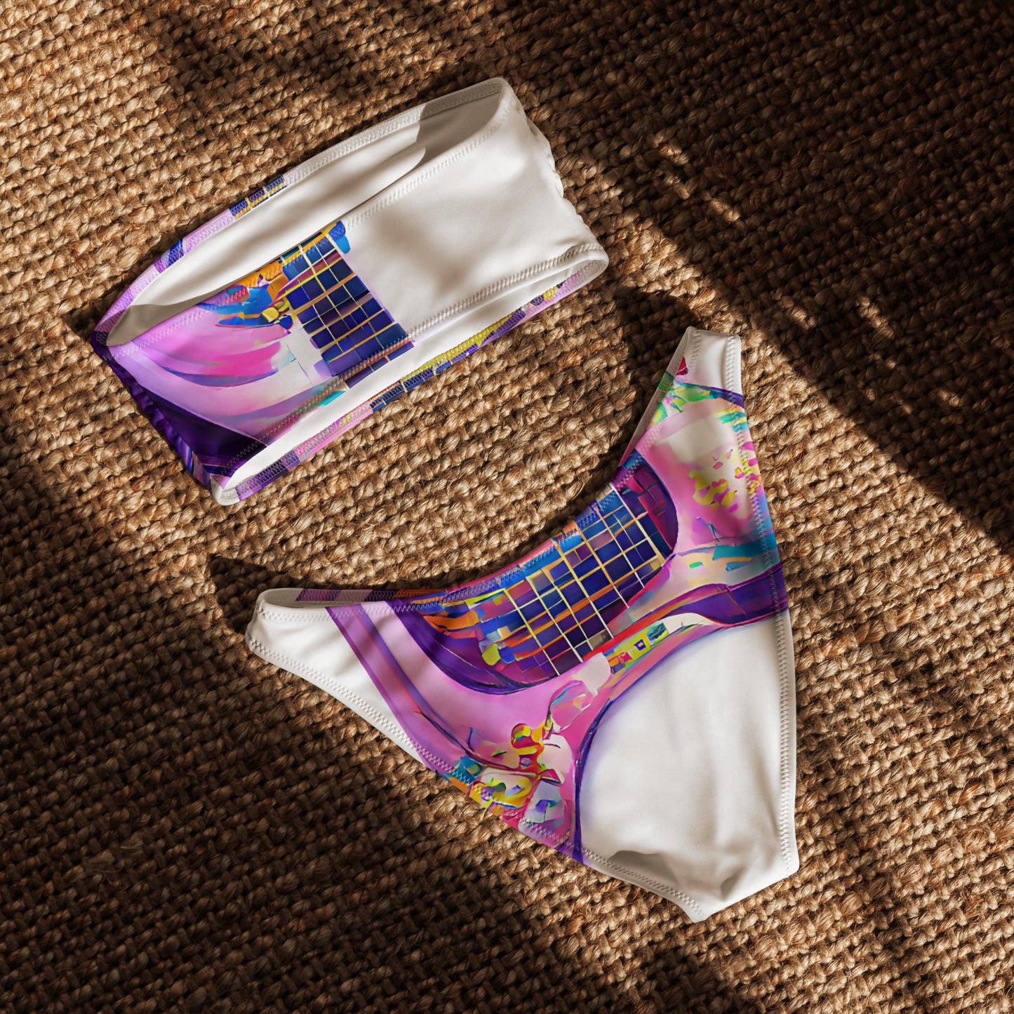 Hippie Guitar - Womens Bandeau Bikini