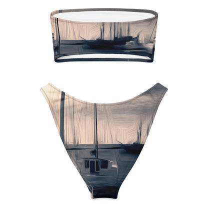 The Sleeping Yachts (at Sunrise) - Womens Bandeau Bikini
