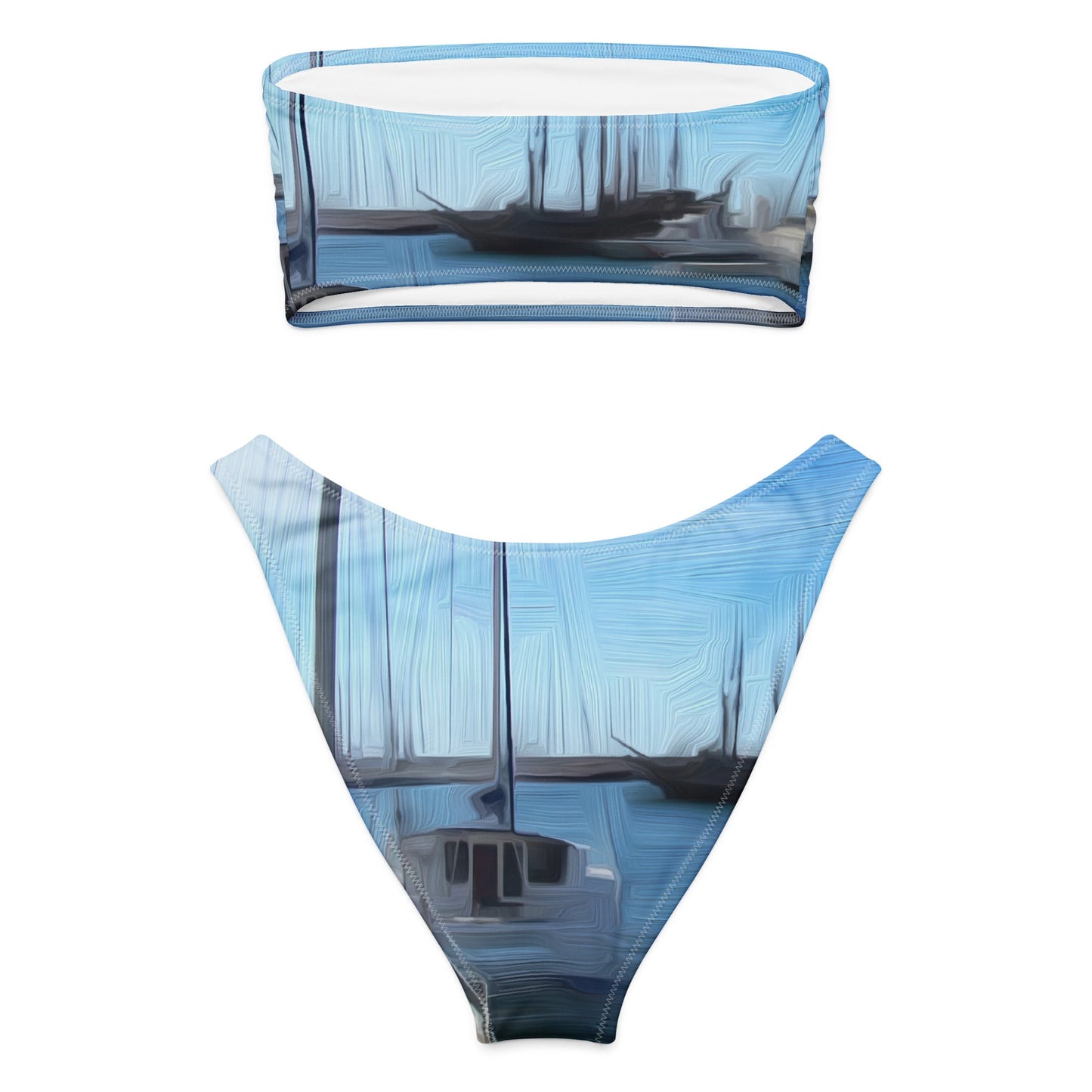 The Sleeping Yachts (at Morning) - Womens Bandeau Bikini