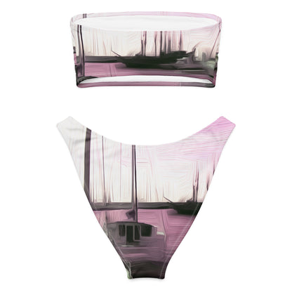 The Sleeping Yachts (at Evening) - Womens Bandeau Bikini