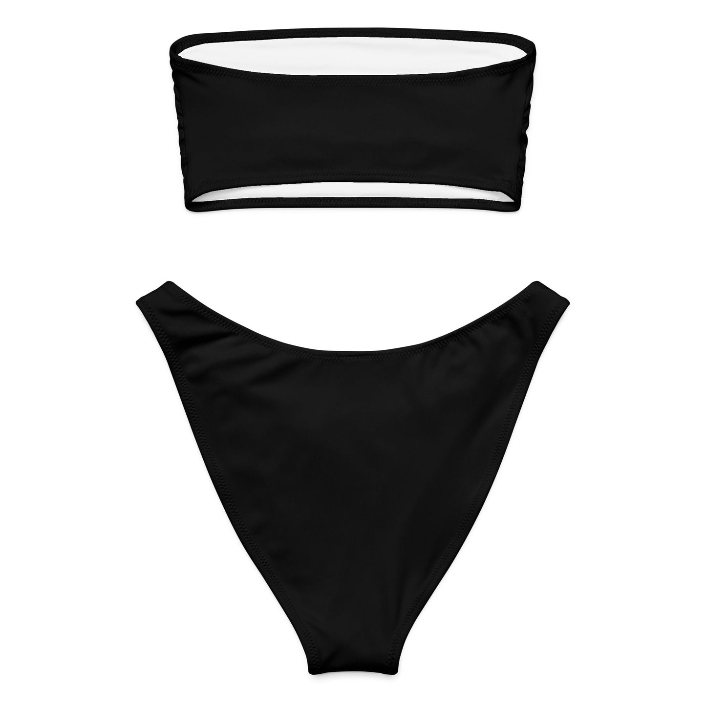 iSAW Womens Black Bandeau Bikini