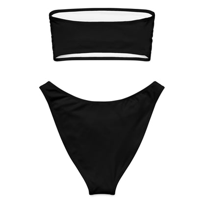 iSAW Womens Black Bandeau Bikini