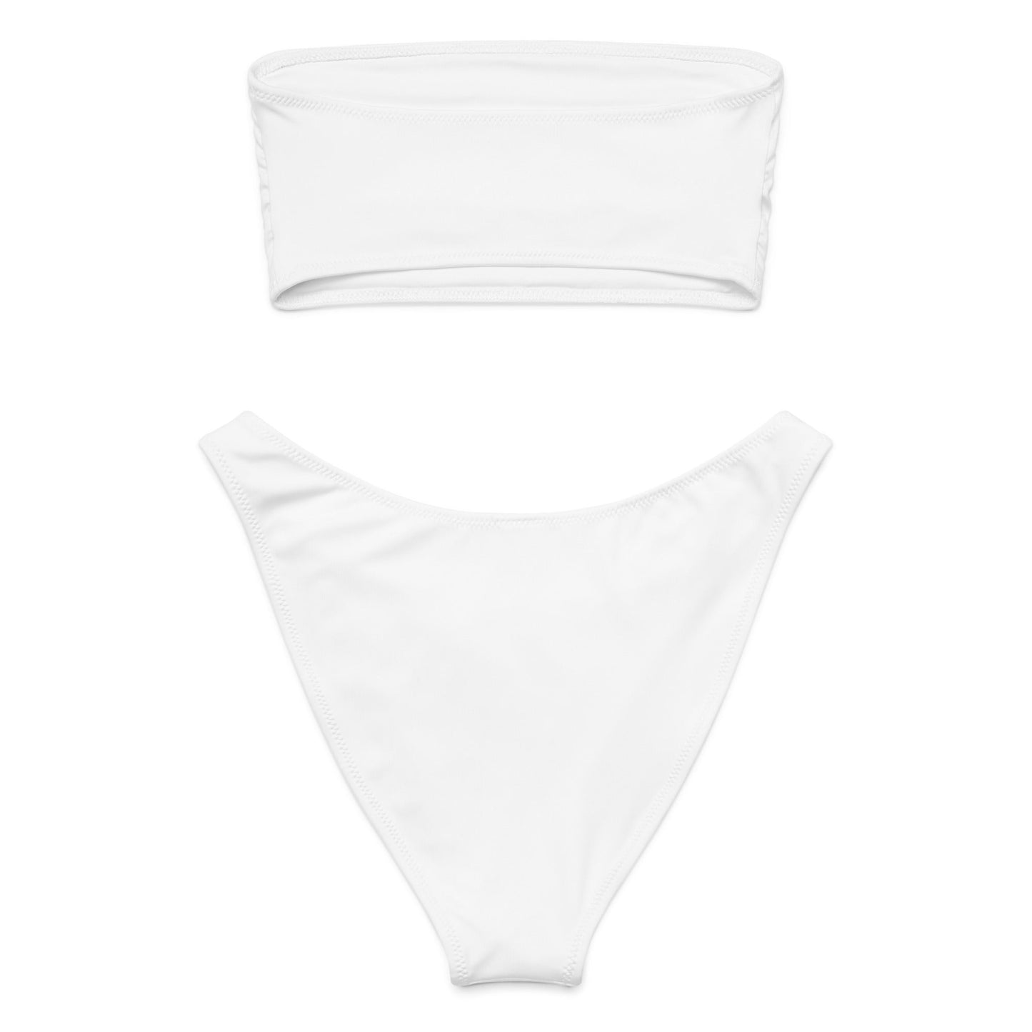 iSAW Womens White Bandeau Bikini