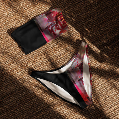 Half Black Half Báijiǔ - Womens Bandeau Bikini