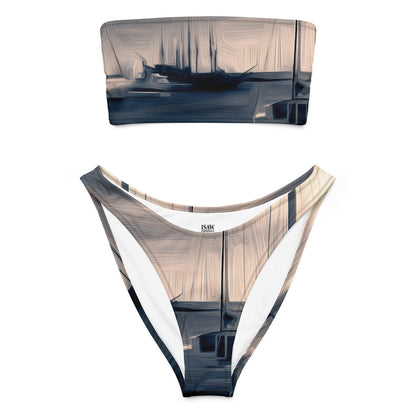 The Sleeping Yachts (at Sunrise) - Womens Bandeau Bikini