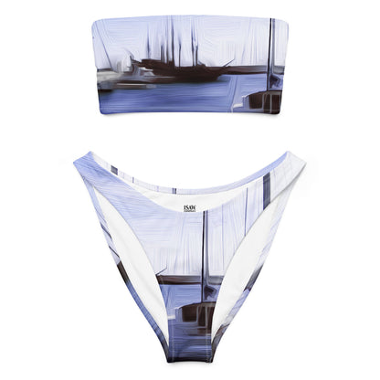 The Sleeping Yachts (at Afternoon) - Womens Bandeau Bikini