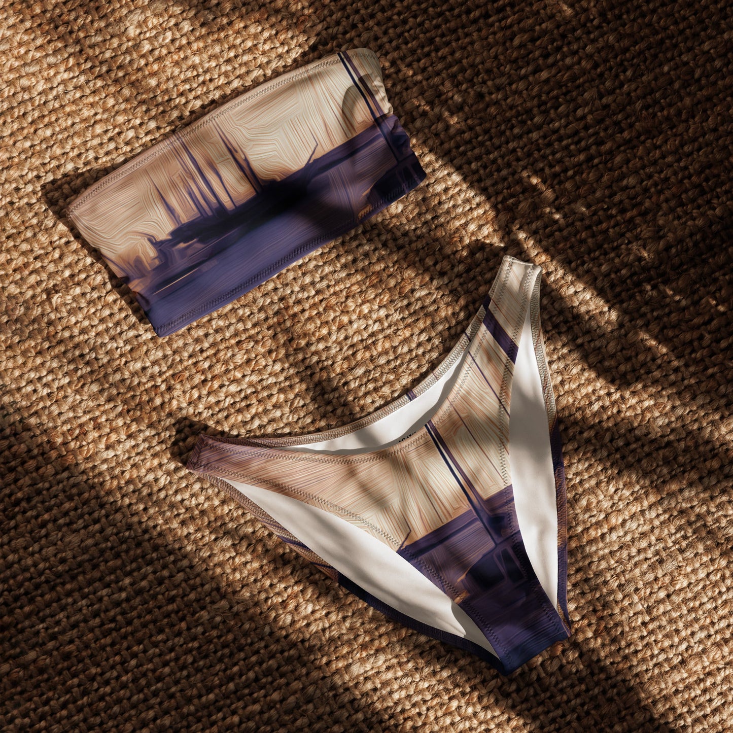 The Sleeping Yachts (at Sunset) - Womens Bandeau Bikini
