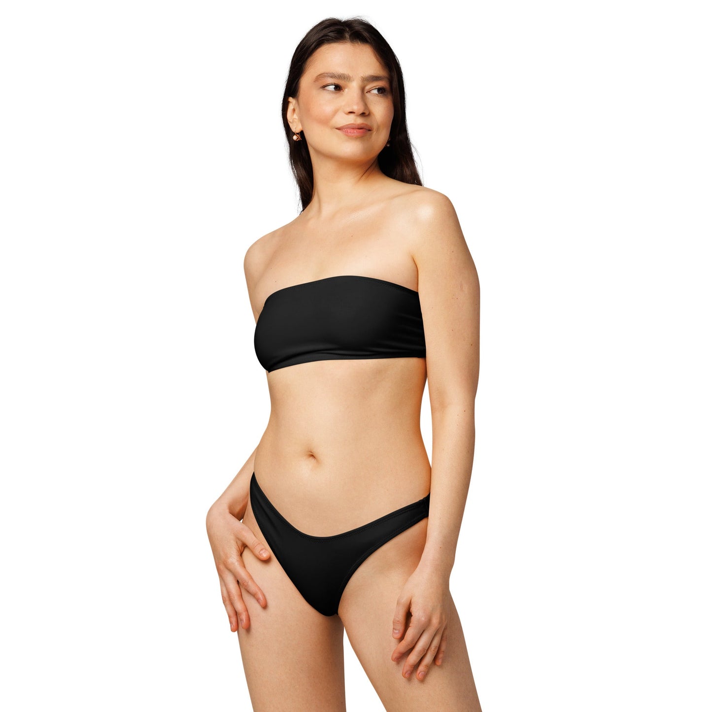 iSAW Womens Black Bandeau Bikini