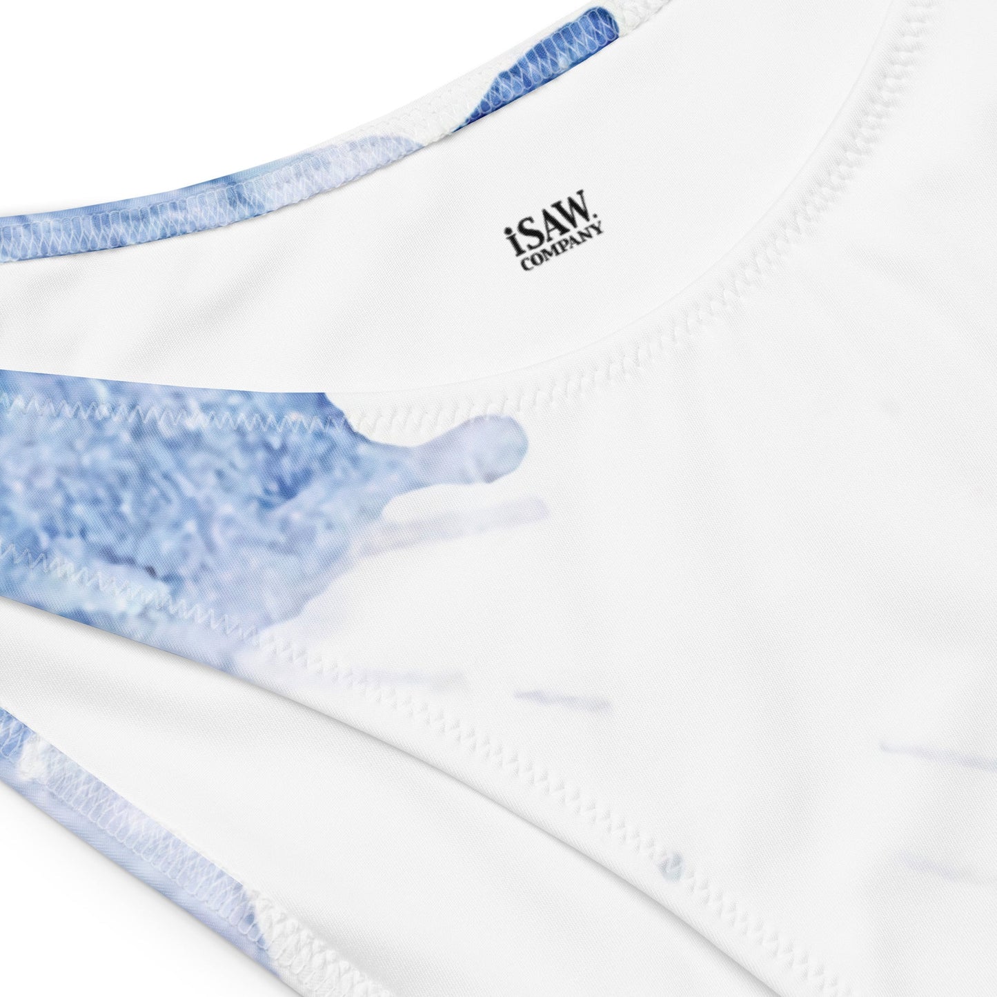 Watercolour Blue Splash - Womens Bandeau Bikini
