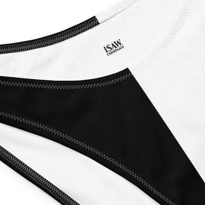 Half Black Half White - Womens Bandeau Bikini