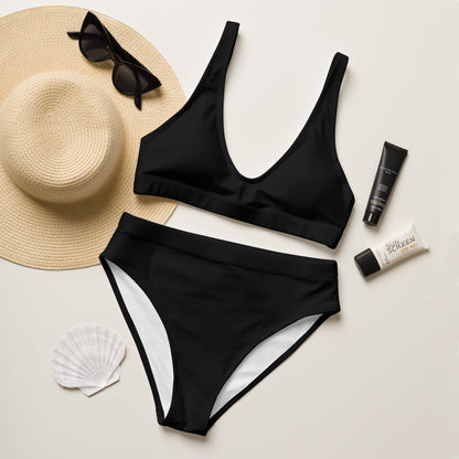 iSAW Womens Black Two-Piece Bikini