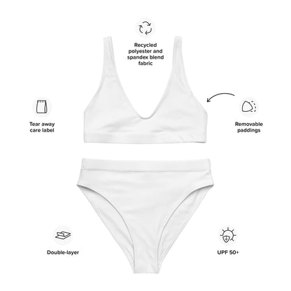 iSAW Womens White Two-Piece Bikini