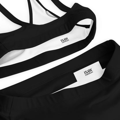iSAW Womens Black Two-Piece Bikini