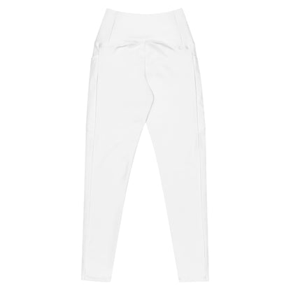 iSAW Womens White Leggings with Pockets