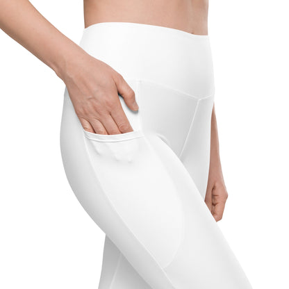 iSAW Womens White Leggings with Pockets