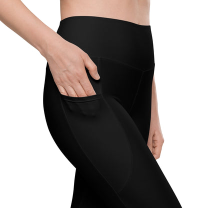 iSAW Womens Black Leggings with Pockets