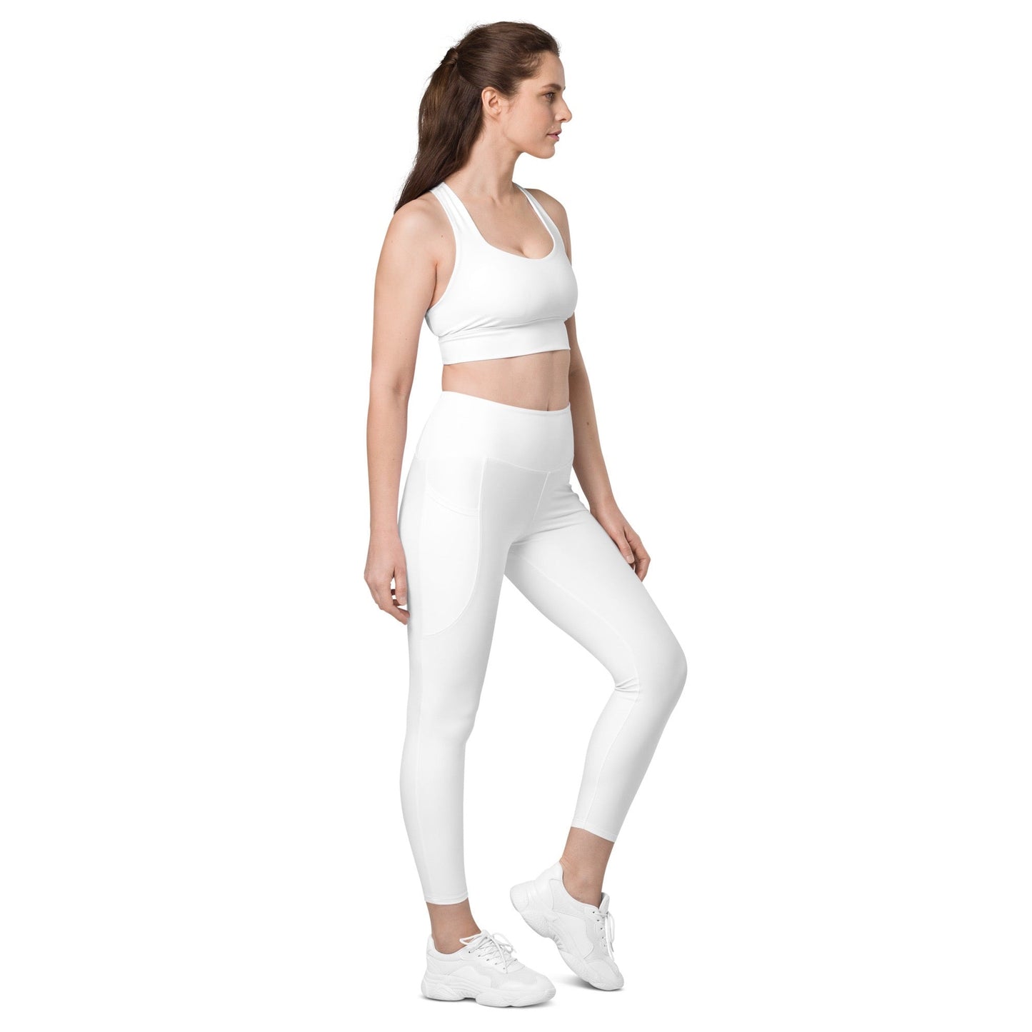 iSAW Womens White Leggings with Pockets