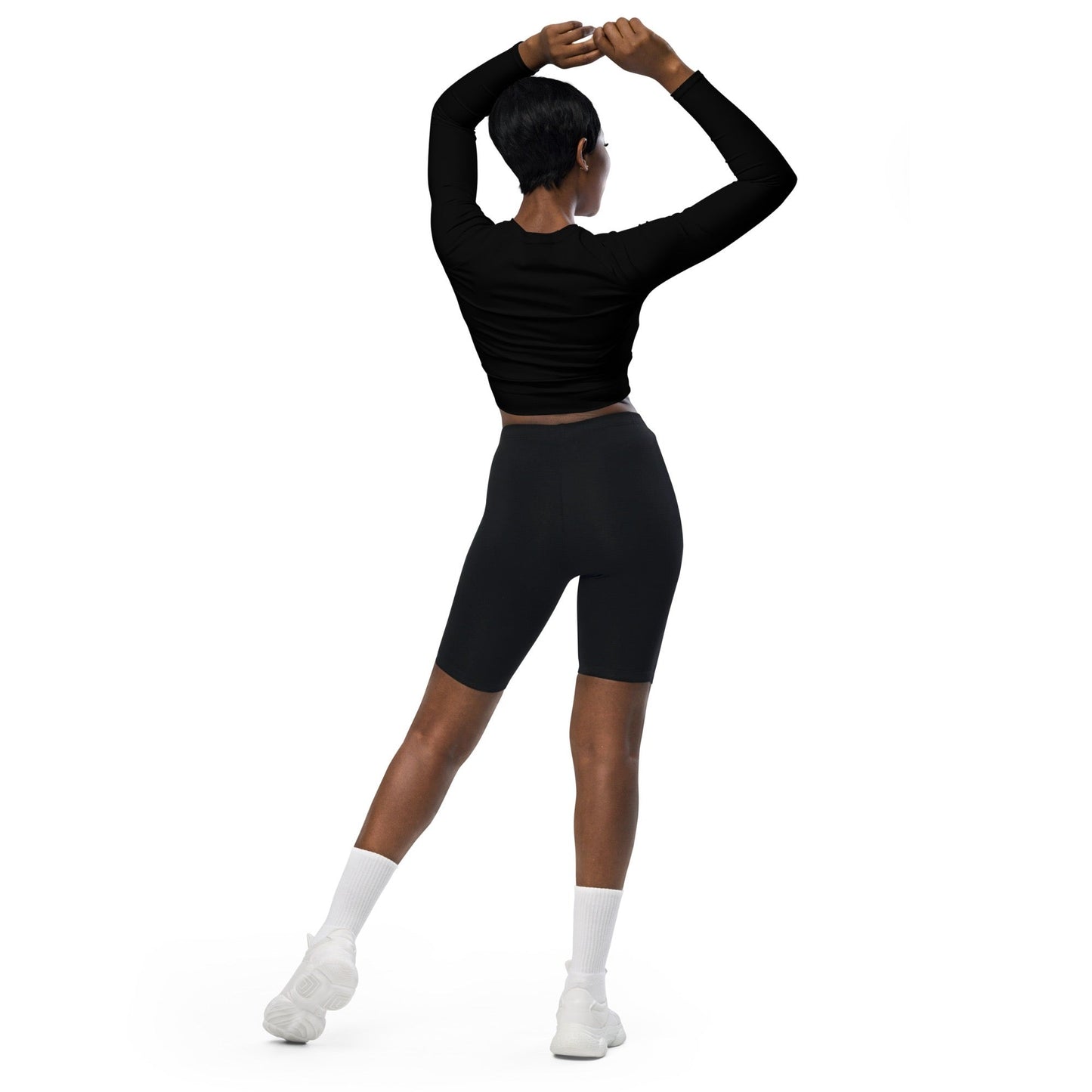 iSAW Womens Black Cropped Rash Guard