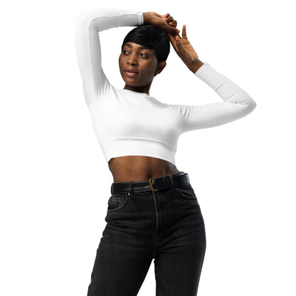 iSAW Womens White Cropped Rash Guard
