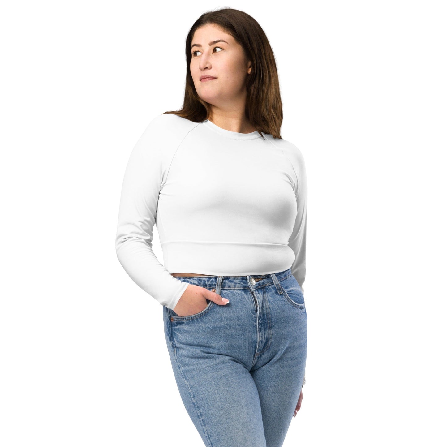 iSAW Womens White Cropped Rash Guard