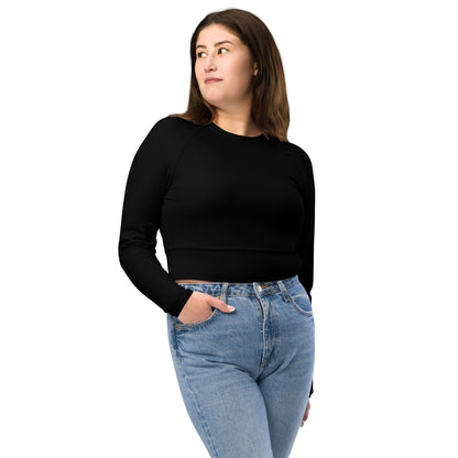 iSAW Womens Black Cropped Rash Guard